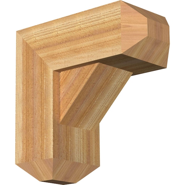 Ekena Millwork Traditional Craftsman Rough Sawn Bracket w/ Offset Brace, Western Red Cedar, 8"W x 18"D x 18"H BKT0806X18X18TRA04RWR - main